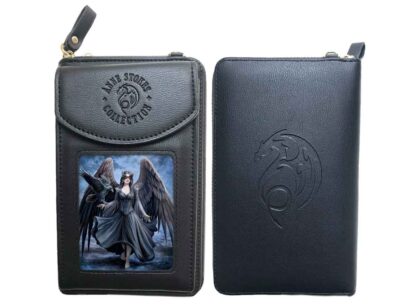 The back of the purse is embossed with the Anne Stokes dragon logo