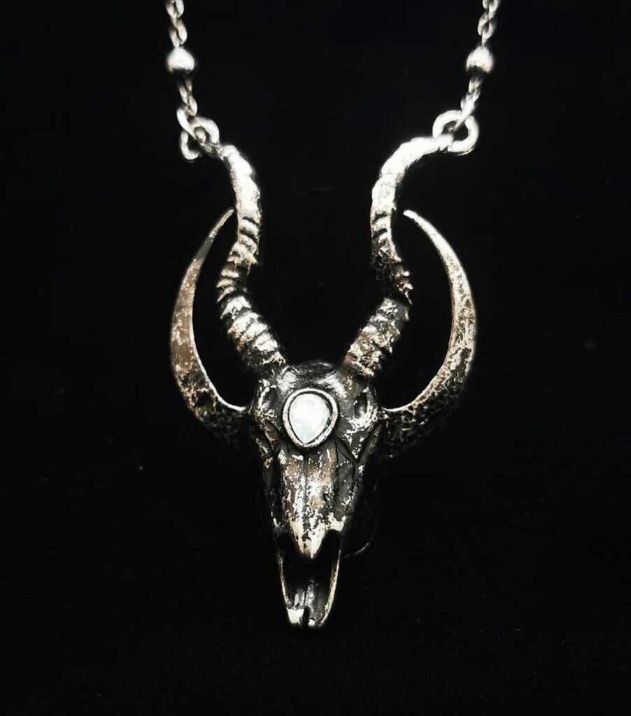 Crescent Skull Restyle Necklace